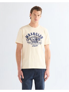 Wrangler Wrangler T-Shirt AMERICANA TEE Biały Regular Fit
