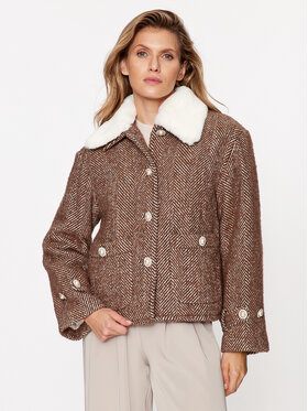 Custommade Custommade Vuneni kaput Herta 999511880 Smeđa Regular Fit
