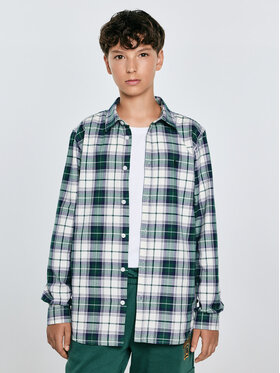 BIG STAR BIG STAR Koszula KEVIN Zielony Basic Fit