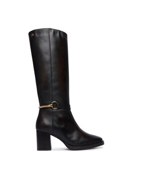 Tommy Hilfiger Tommy Hilfiger Cizme Th Stud Heel Riding Knee Boot FW0FW09551 Maro închis