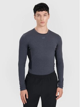 4F 4F S dlhými rukávmi 4FWMM00TFLOM507-22M Sivá Slim Fit