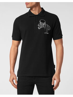 PHILIPP PLEIN PHILIPP PLEIN Polo 15473 Czarny Slim Fit