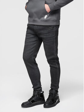 Ombre Ombre Joggery OM-PADJ-0242 Czarny Jogger Fit