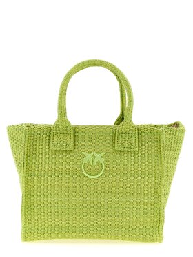 PINKO PINKO Torebka Bicolor Polypropylene Tote Zielony