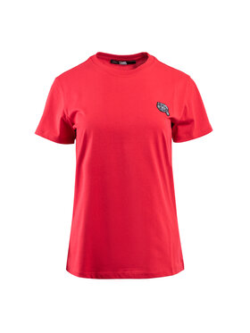 KARL LAGERFELD KARL LAGERFELD T-Shirt 240W1722-188_XS Czerwony Regular Fit