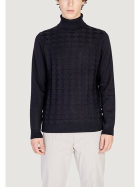 Antony Morato Antony Morato Πουλόβερ COTTON WOOL BLEND YARN WITH JACQUARD 3D Μαύρο To Fit