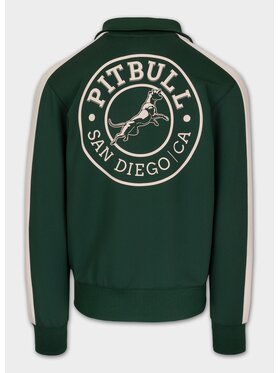 PITBULL PITBULL Bluza męska rozpinana Oldschool SAN DIEGO CA L Zielony Regular Fit