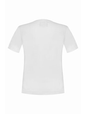 Magda Matyja Magda Matyja T-Shirt RAYA T-SHIRT WHITE Biały Slim Fit