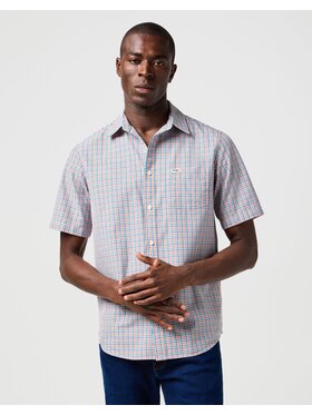 Wrangler Wrangler Koszula SS 1 PKT SHIRT Kolorowy Regular Fit