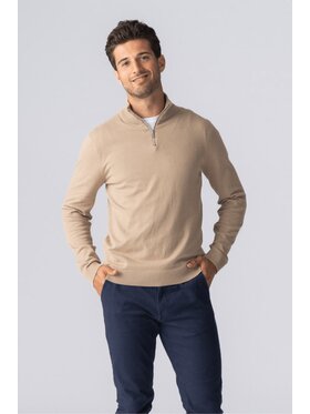 TeeShoppen TeeShoppen Sweter 'Basic Collection' Beżowy Regular Fit