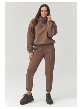 Makadamia Makadamia Dres A13 Brązowy Regular Fit