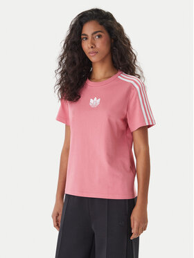 adidas adidas Tricou adicolor 3D Trefoil GN6702 Roz Loose Fit