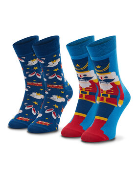 Zooksy Zooksy Set od 2 para unisex visokih čarapa Mixtury Bajkowe Plava