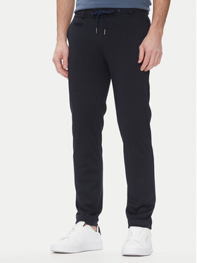 Bugatti Bugatti Bavlnené nohavice 4036 36827 Tmavomodrá Slim Fit