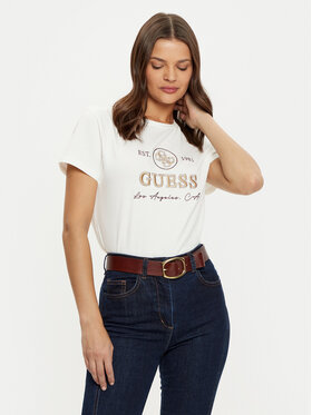 Guess Guess T-Shirt V5RI05 J1314 Écru Regular Fit