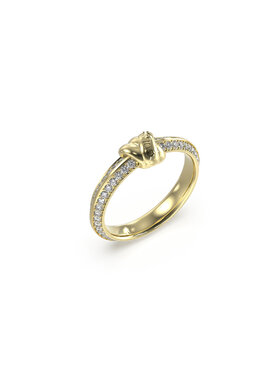Guess Guess Pierścionek JUBR04057JWYG58 Złoty