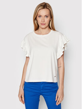Please Please Bluza T0GJOP9C09 Bela Regular Fit