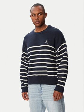 Calvin Klein Jeans Calvin Klein Jeans Džemperis LV04RG305G Tumši zils Relaxed Fit