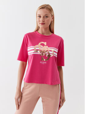 Guess Guess T-Shirt V3YI11 I3Z14 Różowy Regular Fit