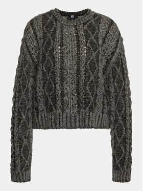 BDG Urban Outfitters BDG Urban Outfitters Megztinis Cropped Acid Cable 77097343 Pilka Cropp Fit