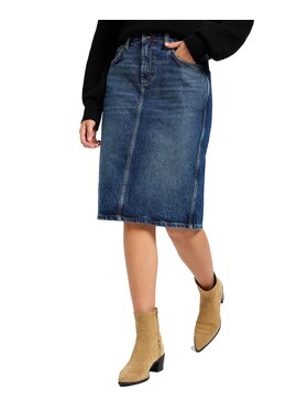 Lee Lee Spódnica 112355270 Niebieski Regular Fit