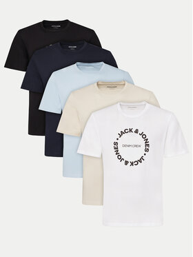 Jack&Jones Jack&Jones 5er-Set T-Shirts Simon 12276424 Bunt Standard Fit