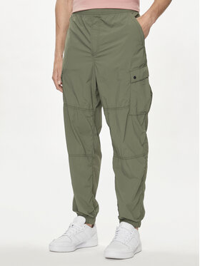 Gap Gap Auduma bikses 487058-01 Zaļš Relaxed Fit