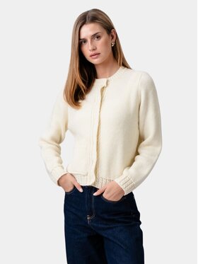 TeeShoppen TeeShoppen Kardigan 'Basic Collection' Beżowy Regular Fit