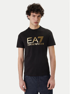 EA7 Emporio Armani EA7 Emporio Armani Tričko 7M001412 AF22264 MC004 Čierna Regular Fit