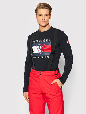 Rossignol Rossignol Bluza TOMMY HILFIGER Tonal Crew Neck RLJML13 Czarny Slim Fit