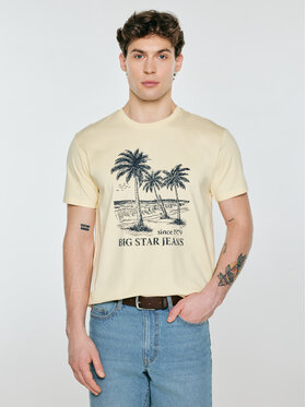 BIG STAR BIG STAR T-Shirt OMER Żółty Basic Fit