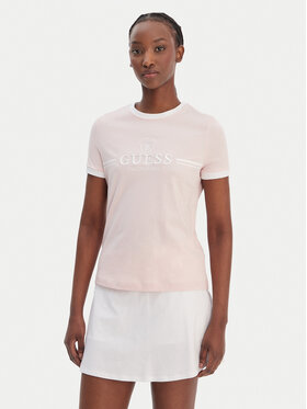 Guess Guess T-Shirt V6GI08 K2975 Różowy Regular Fit