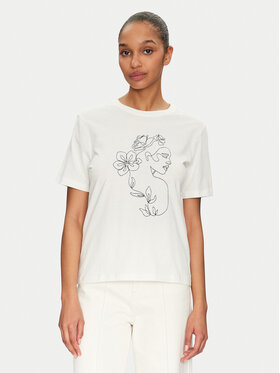 Vila Vila T-Shirt Sybil 14108062 Bílá Regular Fit