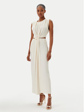 Haveone Haveone Rochie de seară AFS-N029 Écru Regular Fit