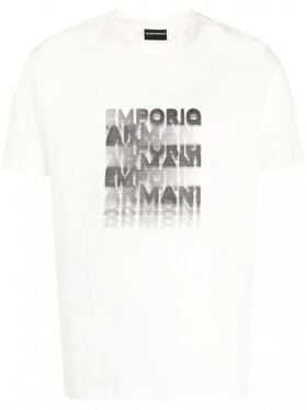 Emporio Armani Emporio Armani Tričko 3R1TDE 1JPZZ Biela Regular Fit