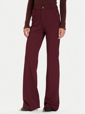 Guess Guess Kalhoty z materiálu W5BB16 KCMU2 Červená Flare Fit