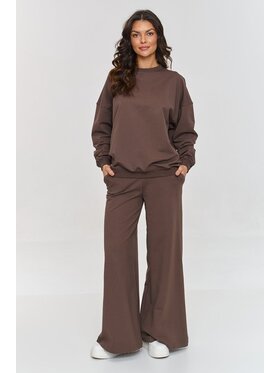 Makadamia Makadamia Dres M863 Brązowy Oversize