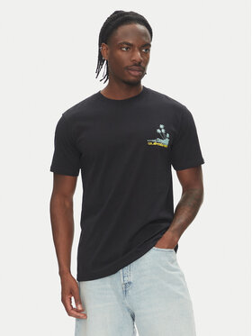 Quiksilver Quiksilver T-shirt Palm Lines Ss EQYZT08057 Crna Regular Fit