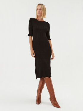 Bruuns Bazaar Bruuns Bazaar Trikotažinė suknelė Rivers Ilene BBW3566 Juoda Slim Fit
