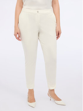 Fiorella Rubino Fiorella Rubino Spodnie materiałowe P609L002190N011 Biały Regular Fit