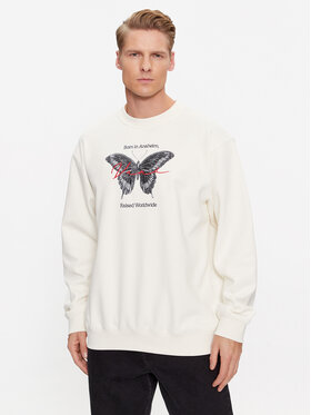 Vans Vans Mikina Born In Anaheim Loose Crew VN000ABMFS81 Écru Loose Fit