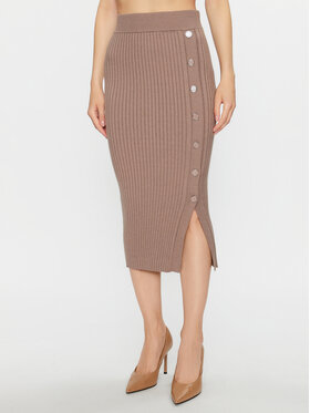 Guess Guess Pouzdrová sukně Lucie W3BD68 Z2V42 Béžová Regular Fit