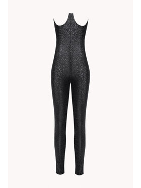 Epuzer Epuzer Pantaloni di tessuto Corset sequin Nero Slim Leg