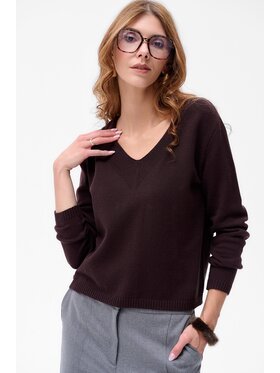 blue shadow blue shadow Sweter Qwin Brązowy Regular Fit