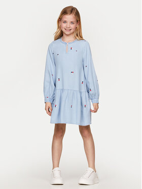Tommy Hilfiger Tommy Hilfiger Každodenné šaty KG0KG08104 Modrá Regular Fit