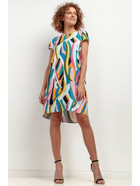 Tessita Tessita Sukienka letnia SUKIENKA_T409_2_XS Kolorowy Relaxed Fit
