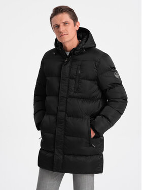 Ombre Ombre Zimní bunda OM-JALJ-0147 Černá Regular Fit