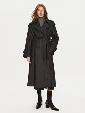 IVY OAK IVY OAK Vuneni kaput Caroline Ann IO111147 Siva Relaxed Fit