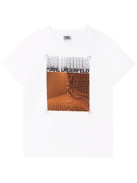 Karl Lagerfeld Kids Karl Lagerfeld Kids T-Shirt Z25362 Biały Regular Fit