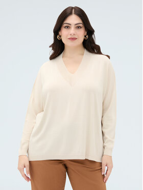 Fiorella Rubino Fiorella Rubino Sweter M248E002270N011 Kremowy A-Line Fit